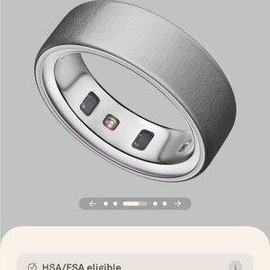 Oura Smart Ring in brushed silver size 6
